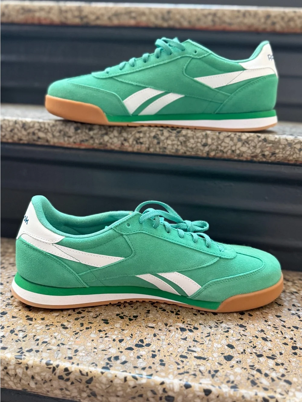 Reebok Campio XT Mens Green Suede Lace Up Lifestyle Tennis Sneakers M 13/ W 14.5